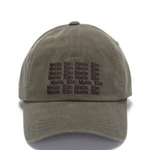 (RARE) Matin Kim Lettering Cap - Khaki